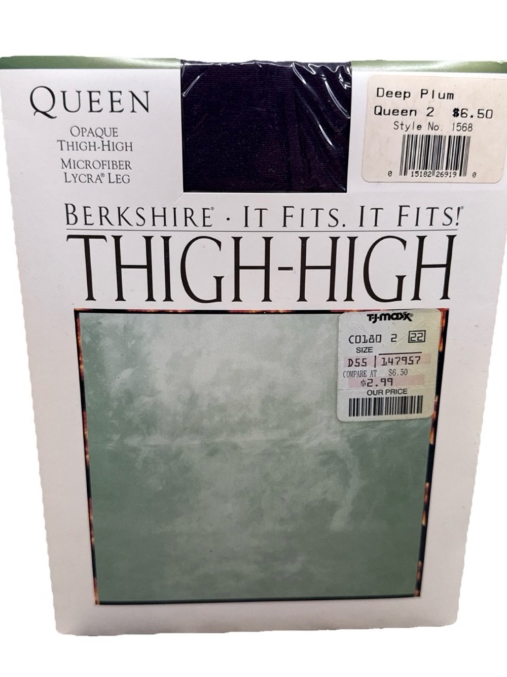 1995 Berkshire Queen 2 Opaque Thigh High Deep Plum Style 1568 185-250lbs